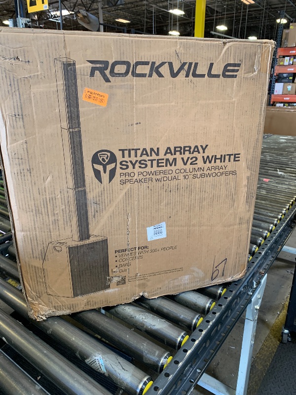 Photo 1 of TITAN ARRAY SYSTEM
3200W Powered Column Speaker System with 10” Sub, Ten 3.5” Drivers, Black