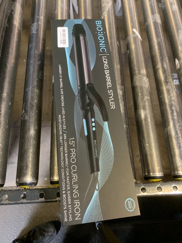 Photo 1 of Bio Ionic Long Barrel Styler, 1.5 inch Extended Curling Iron with Moisture Heat Technology & NanoIonic MX, Versatile Curling Wand with Longer Barrel Best for Soft Curls