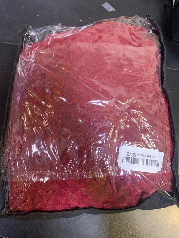 Photo 1 of YEMYHOM Couch Cover Latest Jacquard Design High Stretch Sofa Covers for 3 Cushion Couch, Pet Dog Cat Proof Slipcover Non Slip Magic Elastic Furniture Protector (Sofa, Christmas Wine Red)