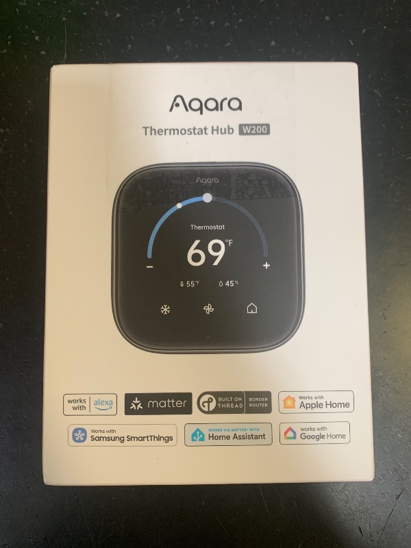 Photo 1 of Aqara Smart Thermostat W200 with Apple Adaptive Temperature & Clean Energy Guidance, 4" Touchscreen, Matter Controller, Built-in Radar Sensor, Works with Apple Home, Siri, Google Assistant, Alexa