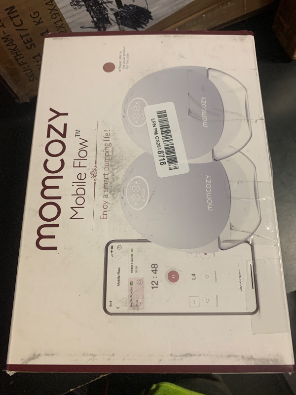Photo 1 of Momcozy M5 Smart APP Controlled Wearable Breast Pump, Hands-Free Wireless Electric Pump, 3 Modes 9 Suction Levels, BPA-Free, Portable Lightweight, 24mm Flange, 2-Pack Quill Gray