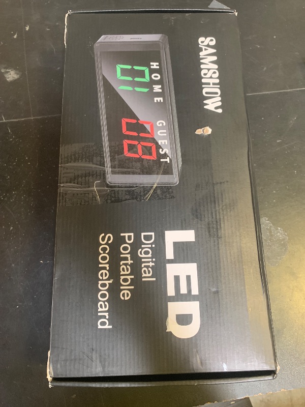 Photo 1 of Samshow LED Electronic Scoreboard Digital Score Keeper with Remote & Tripod, Electric Scoreboard with Count Down/Up Timer & 12/24h Clock for Corn Hole/ping Pong/Table Tennis, Indoor & Outdoor Games