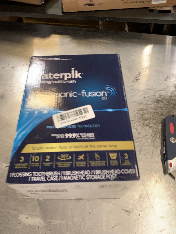 Photo 1 of Waterpik Sonic-Fusion 2.0 Professional Flossing Electric Toothbrush with Water Flosser Combo Two In One, For Daily Gum Care and Cleaning Teeth, Braces, Implants, Black SF-04CD012-4, Packaging May Vary