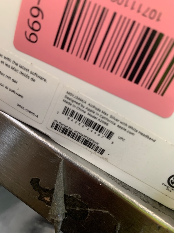 Photo 1 of Apple AirPods Max Wireless Over-Ear Headphones, Active Noise Cancelling, Transparency Mode, Personalized Spatial Audio, Dolby Atmos, Bluetooth Headphones for iPhone – Silver