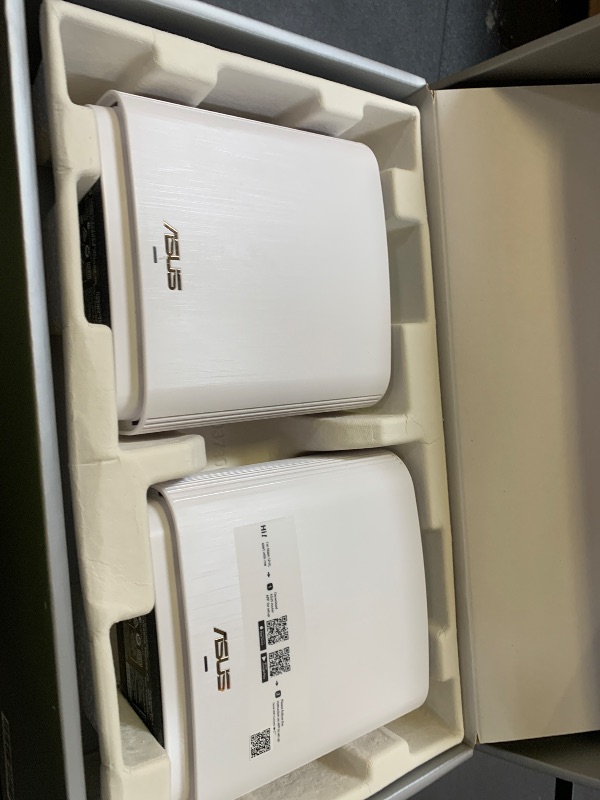 Photo 1 of ASUS ZenWiFi AX6600 Tri-Band Mesh WiFi 6 System (XT8 2PK) - Whole Home Coverage up to 5500 sq.ft & 6+ Rooms, AiMesh, Included Lifetime Internet Security, Easy Setup, 3 SSID, Parental Control, White