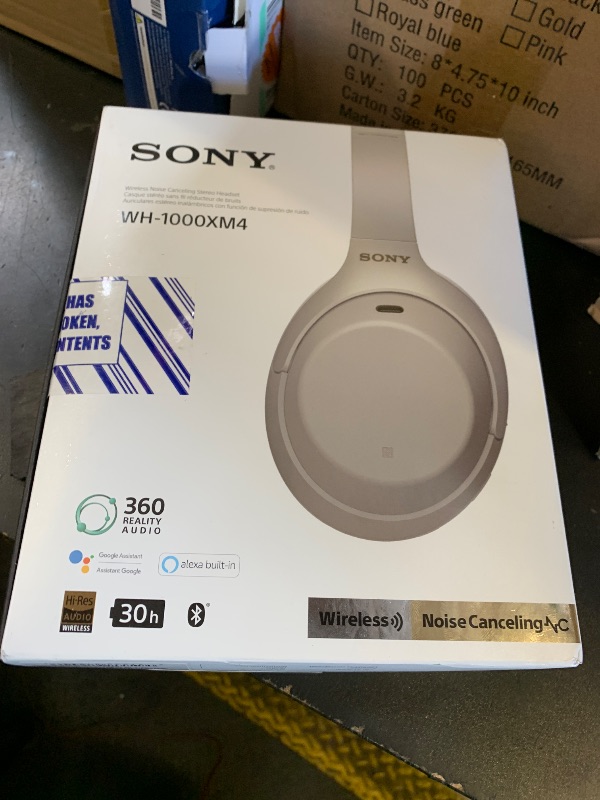 Photo 1 of Sony - WH-1000XM4 Wireless Noise CANCELING Overhead Headphones with MIC for P