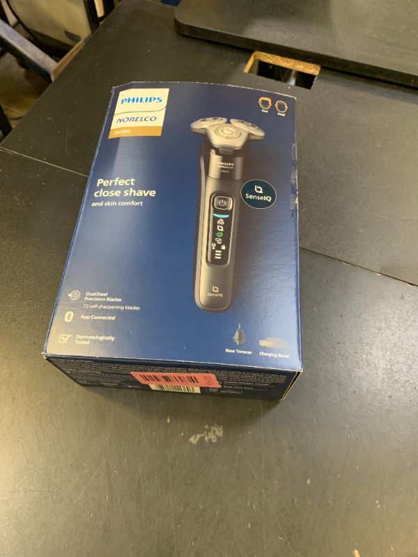 View 3 of Philips Norelco Shaver i9000, Wet & Dry Electric Shaver, Ink Black, SenseIQ Technology, Triple Lift & Cut System, 360 Rotating Dual SteelPrecision Precision Blades, Nose Trimmer, Model X9000/90