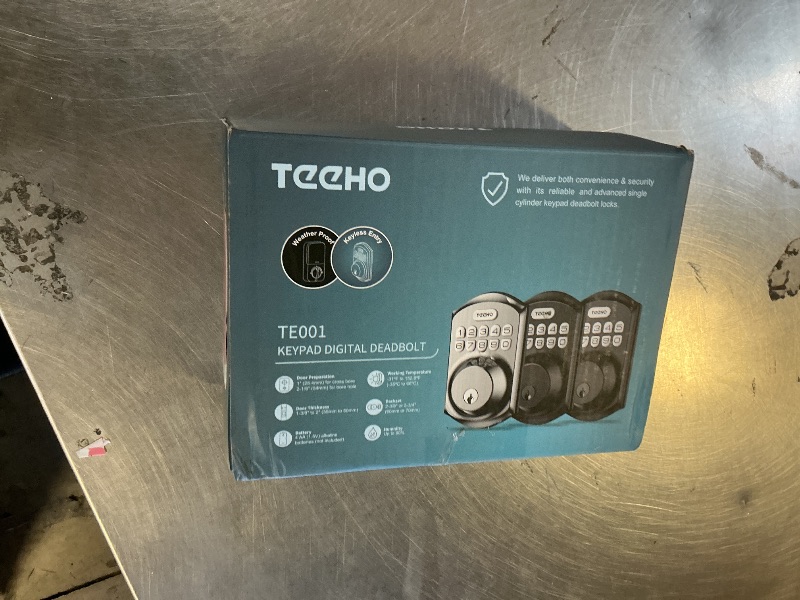 Photo 1 of TEEHO TE001 Keyless Entry Door Lock with Keypad - Smart Deadbolt Lock for Front Door with 2 Keys - Auto Lock - Easy Installation - Matte Black
