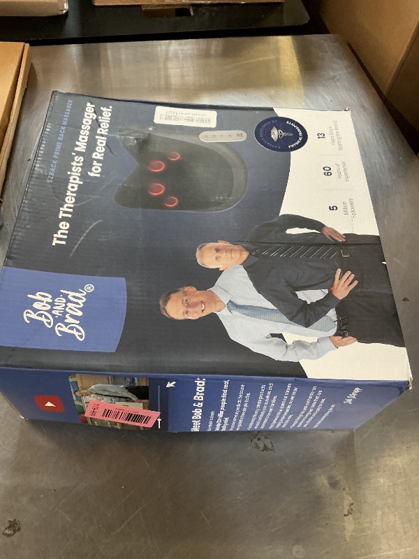 Photo 1 of BOB AND BRAD Back Massager for Pain Relief Deep FSA Eligible HSA Eligible EZBack Prime Corded Design Shiatsu Neck and Back Massager with Heat for Back,Shoulders,Body Muscle Tissue Gifts for Women Men