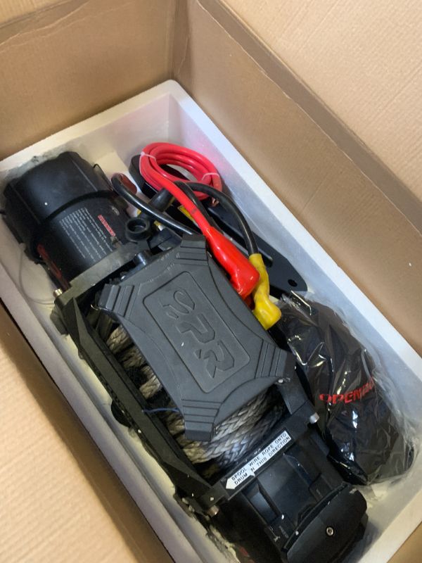 Photo 1 of OPENROAD 13500 lb Recovery Winch with Synthetic Rope and 2 Wireless Remotes - IP68 Waterproof 12V Electric Winch for Jeep, SUV, Truck & Trailer - Panther Series 3S