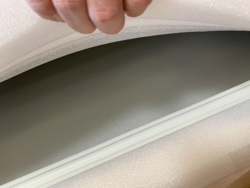 Photo 1 of Pushglossy Entry Door Glass Insert White Exterior Front Door Window Inserts Replacement Kit for Home Improvement(Raised Frame,22" X 64")