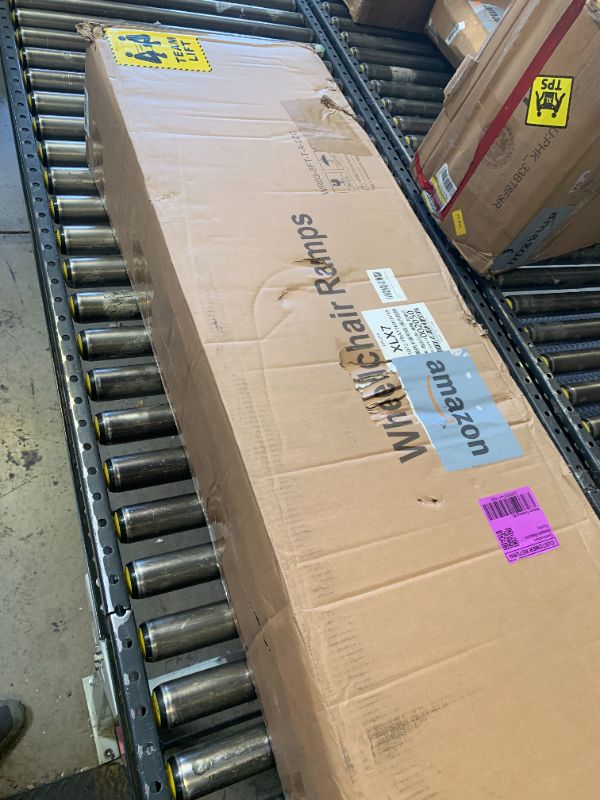 Photo 1 of FACHNUO 8 Feet Portable Wheelchair Ramp, Non-Skid Aluminum Handicap Ramps with Handle, Folding Threshold Wheel Chair Ramp for Home Steps, Stairs, Entry, Threshold, Doorways, Scooter, 800LBS Capacity