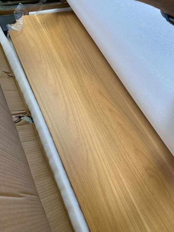 Photo 1 of Solid Wood Desk Table Top – Pre-Finished 1.2” Thick Tabletop - Universal Fit for Standing Desks, Countertops & Workstations (55" x 30", Rubberwood)