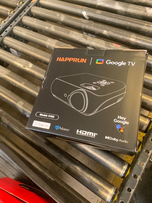 Photo 1 of Official Licensed Google TV Smart Projector, HAPPRUN 4K UHD Home Theater with Dolby Sound, Wi-Fi & Bluetooth, Built-in Streaming Apps, Compatible with Games Consoles & Smartphone, Indoor & Outdoor Use