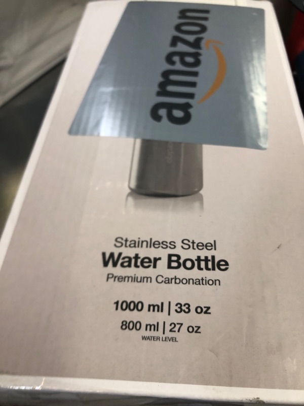 Photo 1 of Nordiqo Premium 33 oz Stainless Steel Bottle | Compatible with Aarke Carbonator 3, SodaStream Duo & Plastic Bottle | No Expiry | Plastic-Free | 2x Steel