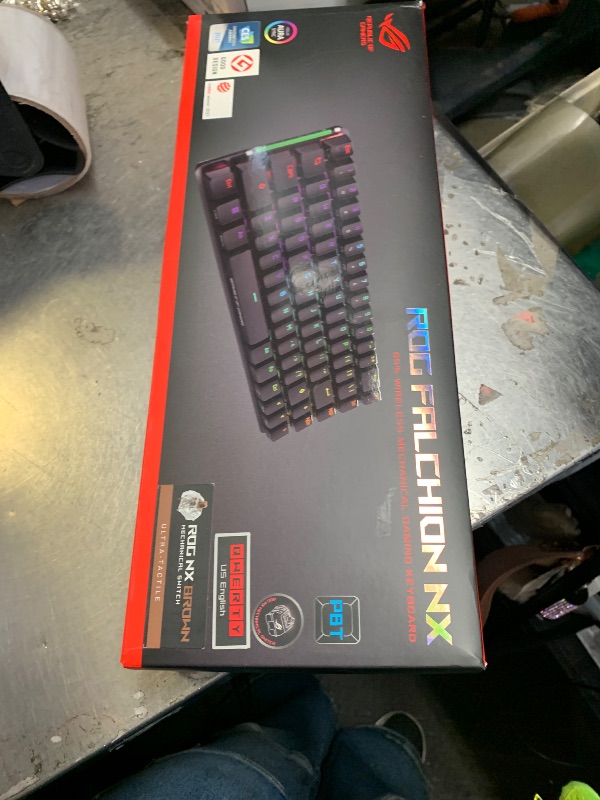 Photo 1 of ASUS ROG Falchion NX 65% Wireless RGB Gaming Mechanical Keyboard | ROG NX Brown Tactile Switches, PBT Doubleshot Keycaps, Wired / 2.4G Hz, Touch Panel, Keyboard Cover Case, Macro Support