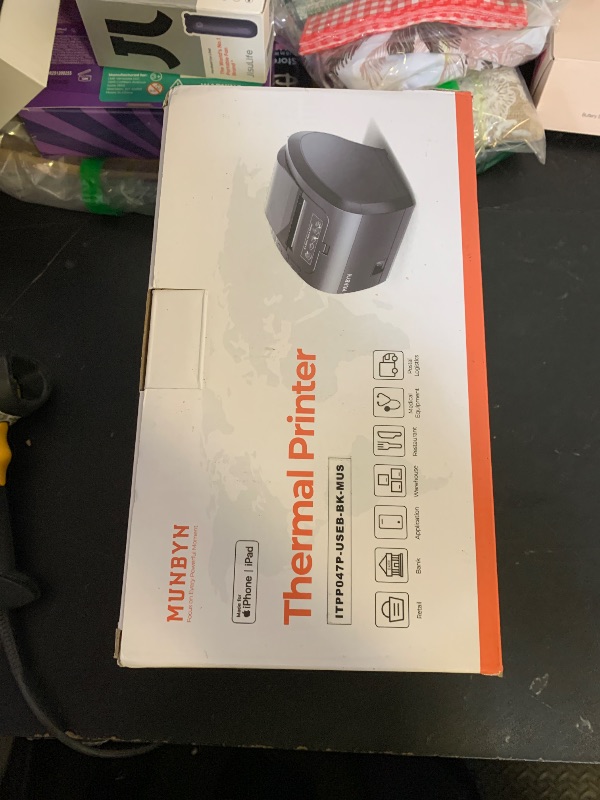 Photo 1 of MUNBYN Bluetooth Thermal Receipt Printer P047, 80mm POS Printer, Thermal Printer with USB Serial Ethernet, Bluetooth, Support Android Windows PC (Do Not Support iOS Paypal Doordash Grubhub Vagaro)