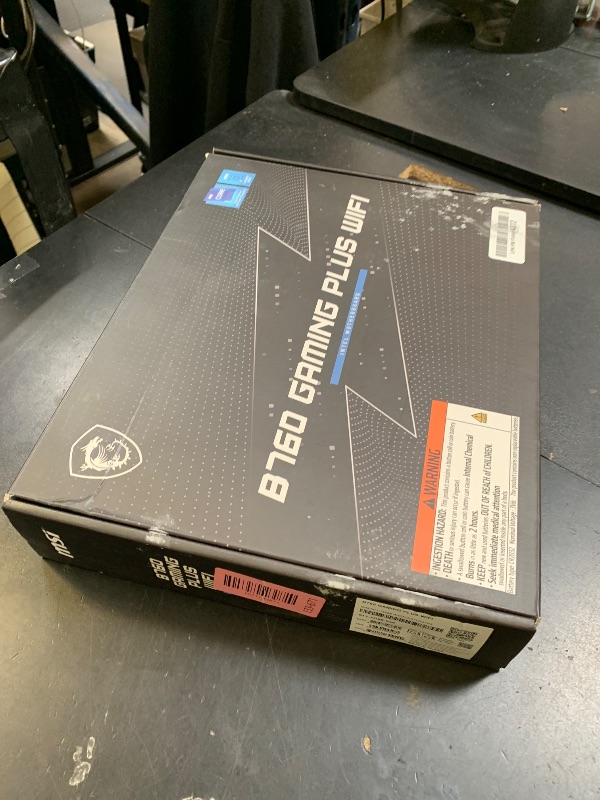 Photo 1 of SELL AS PARTS
MSI B760 Gaming Plus WiFi Gaming Motherboard (Supports 12th/13th/14th Gen Intel Processors, LGA 1700, DDR5, PCIe 4.0, M.2, 2.5Gbps LAN, USB 3.2 Gen2, HDMI/DP, Wi-Fi 6E, Bluetooth 5.3, ATX)