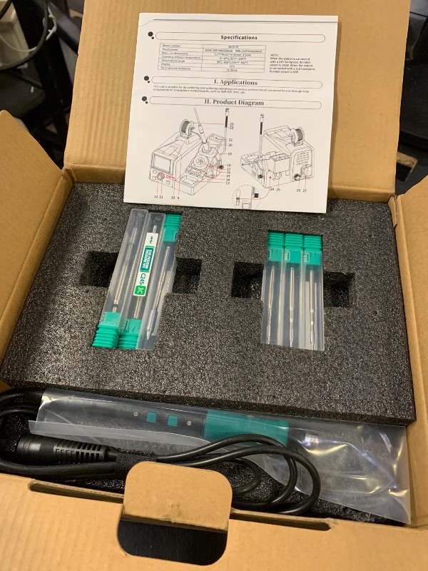 Photo 1 of YIHUA 982D SE 200W Micro Soldering Kit with Precision Soldering Iron Station with 11 Soldering Tips, Lead-Free Solder, Auto Temperature Calibration Function