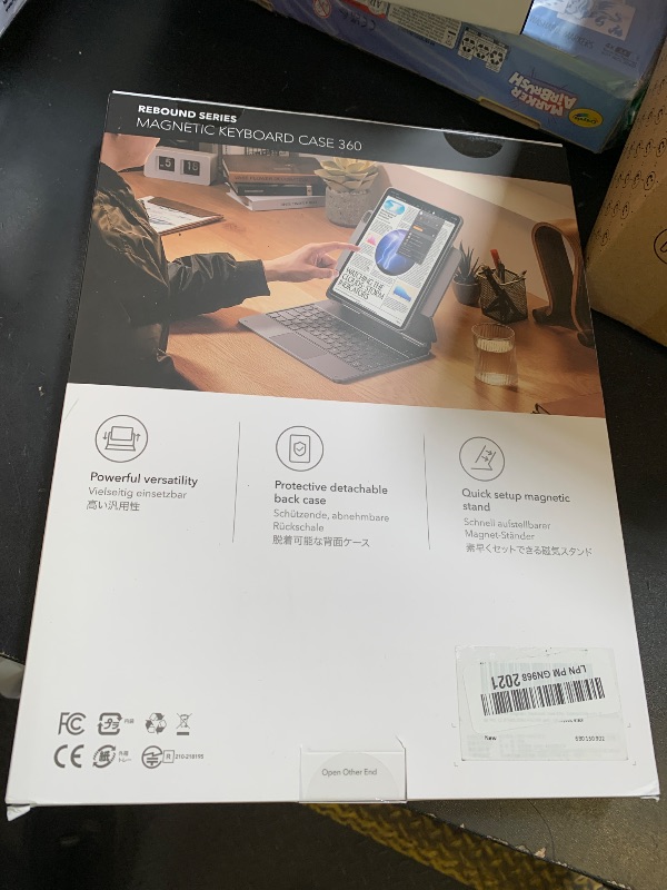 Photo 1 of ESR iPad Pro 12.9 Case with Keyboard, Easy-Set Magnetic Stand, Portrait/Raised Modes for iPad iPad Pro 12.9(6th/5th/5th/3rd), Removable Protective Case, Rebound 360 Series, Black