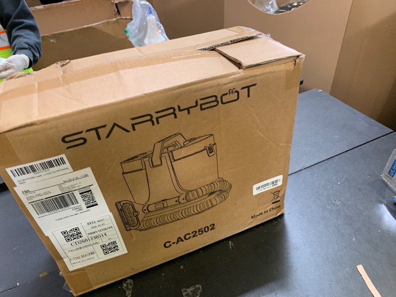 Photo 1 of Starrybot Portable Carpet Cleaner Machine with Steam and Heating Techology,18Kpa Powerful Suction with Versatile Tools for Pets, Couch,Spot Cleaner for Stairs/Furniture/Rug(Gray)(260428)
