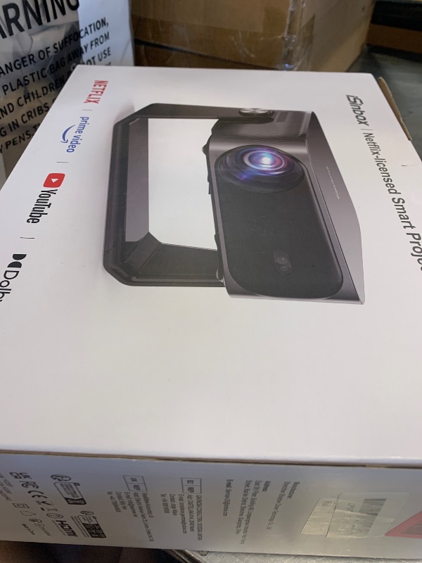 Photo 1 of [2000 ANSI/Auto Focus & Keystone/Built-in APP] 4K Outdoor Projector with Wifi and Bluetooth, Smart Portable Projector with Built in Apps YouTube/PrimeVideo & Dolby, Home Theater Projector with HDR10+