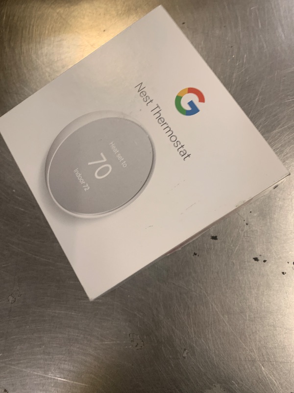 Photo 1 of Google Nest Thermostat - Smart Thermostat for Home - Programmable Wifi Thermostat - Snow