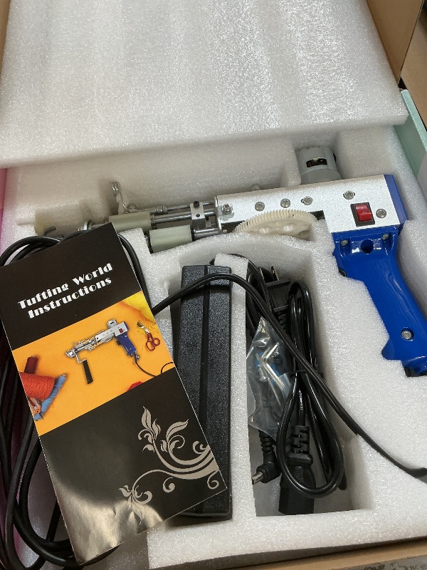 Photo 1 of Tufting  Cut Pile and Loop Pile 2 in 1 Electric Rug Gun Machine Starter Kit for Tufting Lover