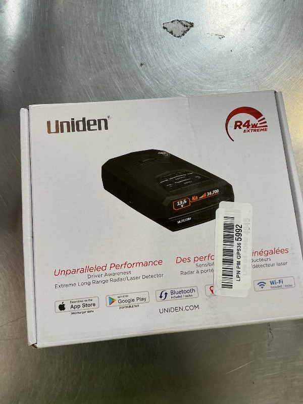 Photo 1 of Uniden R4W (new Model) Extreme Long-Range Laser/Radar Detector, Record Shattering Performance, 360° Awareness, Built-in GPS, Wi-Fi, Bluetooth, Voice Alerts, Red Light & Speed Cameras, R/TACH App