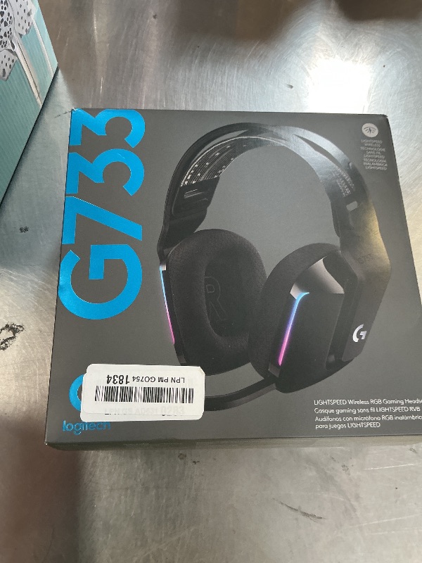 Photo 1 of Logitech G733 Lightspeed Wireless Gaming Headset, Suspension Headband, Lightsync RGB, Blue VO!CE Mic, PRO-G Audio – Black, Gaming Headset Wireless, PC, PS5, PS4, Switch Compatible