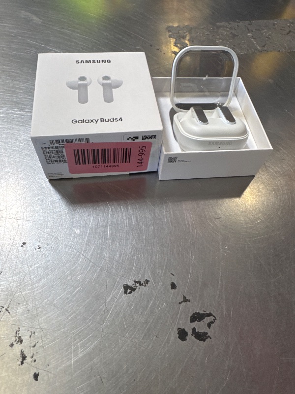 Photo 1 of Samsung Galaxy Buds 4 (2026) AI True Wireless Bluetooth Earbuds, Noise Cancelling, Hi-Res Audio, 1-Way Speaker, New Fit, IP54, Live Translation, White [US Version, 2 Yr Warranty]