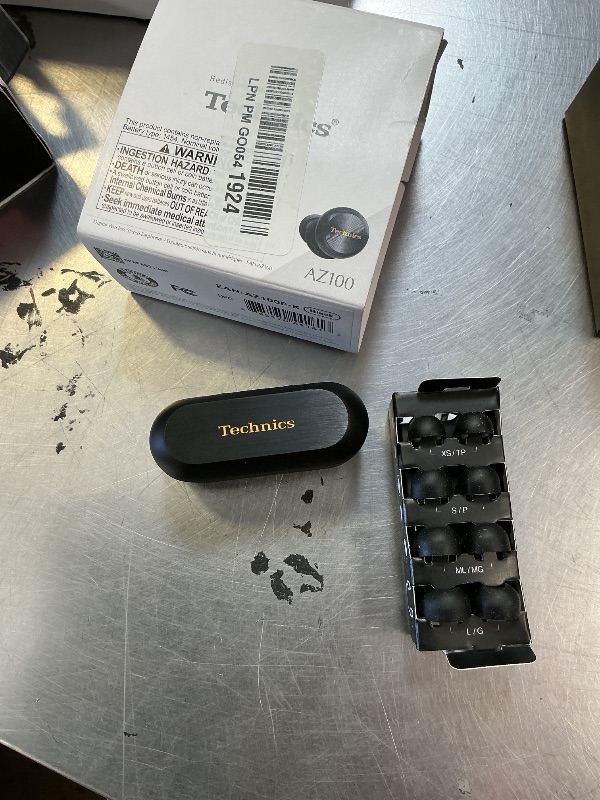 Photo 1 of Technics Reference Class Hi-Fi Wireless Earbuds, Dolby Atmos, Head Tracking, Adaptive Noise Cancelling, 3 Device Multipoint, 10-hr Battery, Wireless Charging, in Ear Headphones - EAH-AZ100-K (Black)