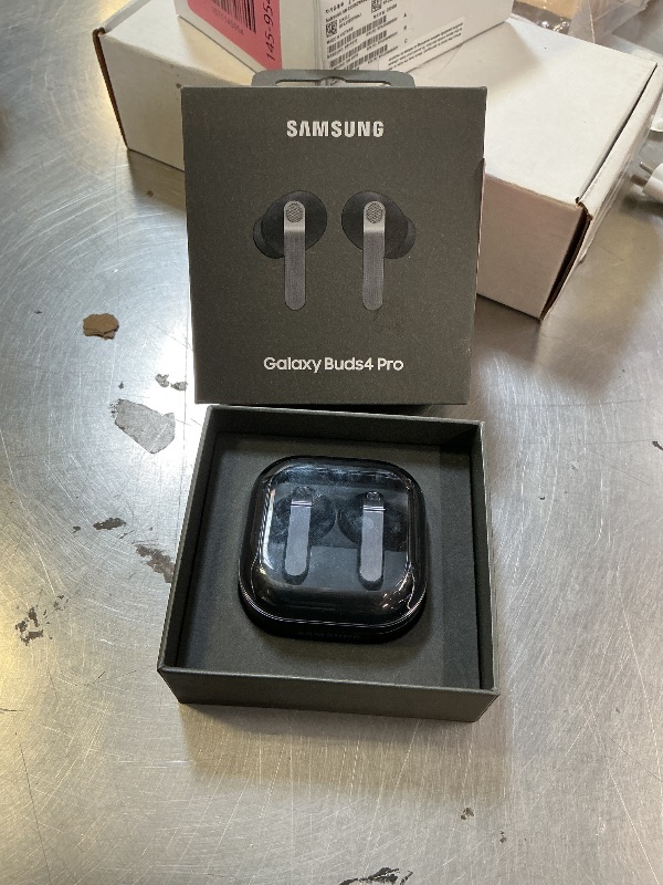 Photo 1 of Samsung Galaxy Buds 4 Pro (2026) AI True Wireless Bluetooth Earbuds, Hi-Res Audio, 2-Way Speaker, ANC 2.0, Optimized Comfort, IP57, Live Translation, Black [US Version, 2 Yr Warranty]
