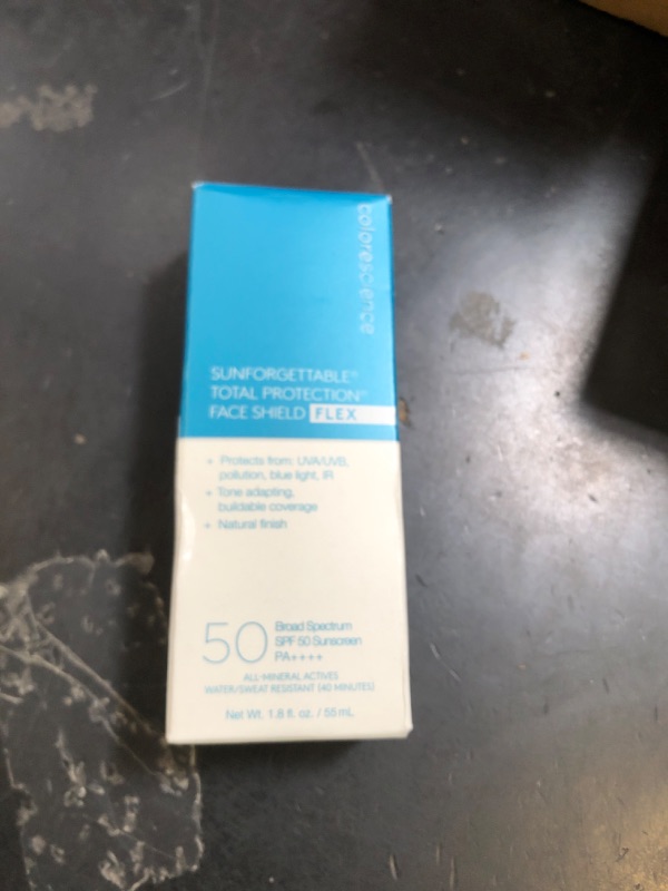 Photo 1 of **HEAVILY USED** Colorescience FLEX Tinted Mineral Sunscreen SPF 50, Tone-Adapting Buildable Coverage with Zinc Oxide, Environmental Defense Against Blue Light & Pollution, For All Skin Tones, 1.8 fl. oz., Medium