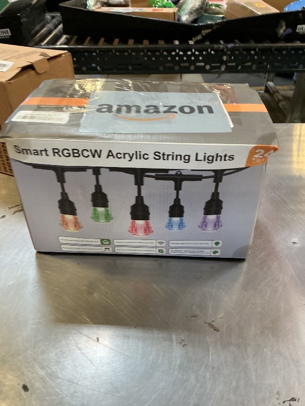 Photo 1 of XMCOSY+ 48FT Smart Outdoor String Lights - RGBCWIC Dimmable Acrylic Bulbs, Color Changing LED Patio Lights APP WiFi Control, Compatible with Alexa, IP65 Waterproof Outside Lights for Yard Porch