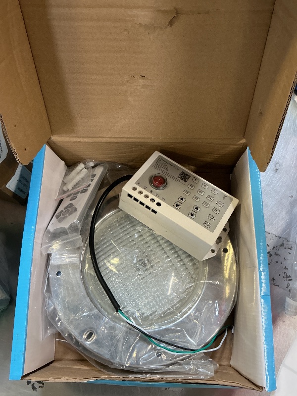 Photo 1 of Lamroro 60W 10 Inch LED Pool Light for Inground Pool, Color Changing Underwater Light with APP/Remote/Controller, 12V Safe Low Voltage, IP68 Waterproof, Fits 10" Wet Niches, 50FT Cord