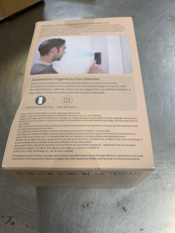 Photo 1 of Aqara Smart Doorbell Camera G410 with Chime, 2K, HomeKit Secure Video, 2-Way Audio, Built-in Matter Hub, Wireless/Wired, Supports Apple Home, Alexa, Google, Home Assistant, 2.4G/5GHz Wi-Fi, Black
