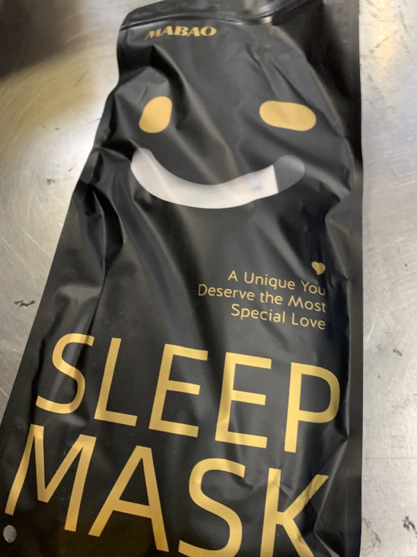 Photo 1 of MABAO Sleep Mask for Side Sleeper, Eye Mask for Sleeping Women Men, 3D Contoured Cup No Eye Pressure 100% Light Blocking Sleeping Mask with Adjustable Strap Night Blindfold Flight, Travel, Nap, Black