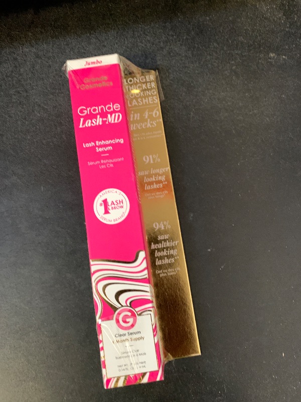Photo 1 of Grande Cosmetics GrandeLASH-MD Lash Enhancing Serum - Peptide & Vitamin Infused Formula for Longer, Thicker, Fuller Looking Lashes - Ophthalmologist Tested, Cruelty-Free, 6 Month Supply (4mL)