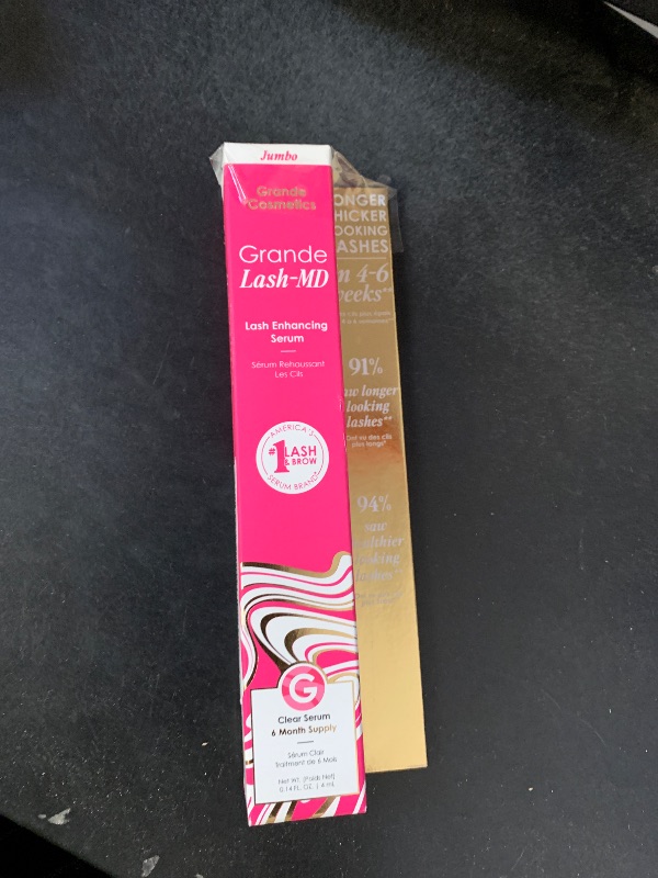 Photo 1 of Grande Cosmetics GrandeLASH-MD Lash Enhancing Serum - Peptide & Vitamin Infused Formula for Longer, Thicker, Fuller Looking Lashes - Ophthalmologist Tested, Cruelty-Free, 6 Month Supply (4mL)