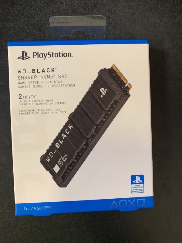 Photo 1 of WD_BLACK 2TB SN850P NVMe M.2 SSD Officially Licensed Storage Expansion for PS5 Consoles, up to 7,300MB/s, with heatsink - WDBBYV0020BNC-WRSN