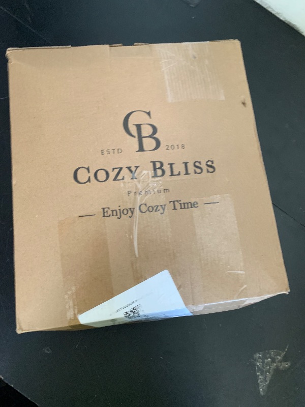 View 3 of Cozy Bliss Faux Fur Throw Blanket for Couch, Fuzzy Soft Plush Thick Bubble Blanket for Sofa Bedroom Living Room, 50 * 60 Inches Tie-dye Taupe
