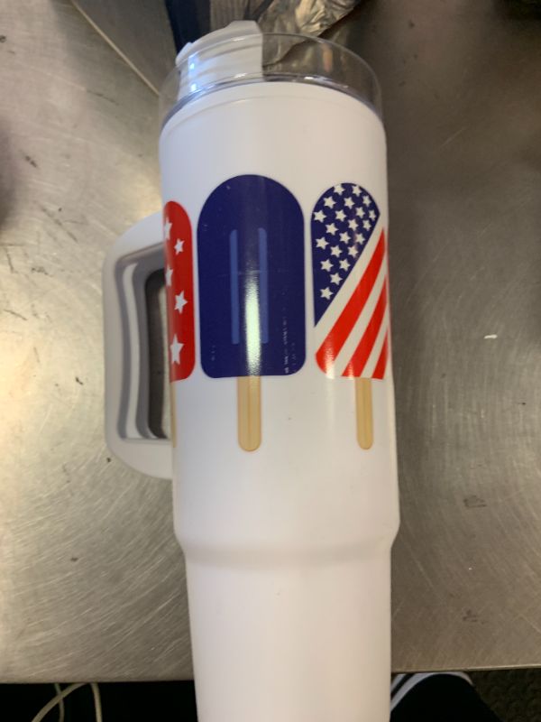 View 1 of Frost Buddy Thicc Buddy - 40 oz Stainless Steel Vacuum Insulated Tumbler with Lid and Straw for Water - Travel Mug Cupholder Friendly - Gifts for Women Men Him Her (Ice Cream)