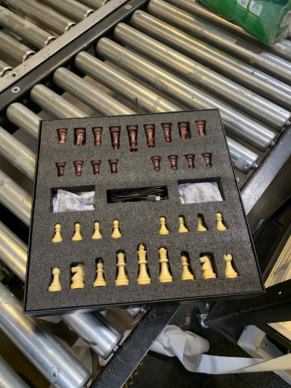 Photo 1 of Chessnut Air Electronic Chess Board with AI — Handcrafted Wooden Board, LED Indicators, Adaptive Difficulty, Full Piece Recognition — Play Online on Major Chess Platforms