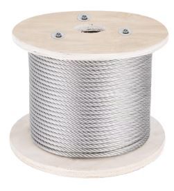 Photo 1 of VEVOR 316 Stainless Steel Cable 500FT Stainless Steel Wire Rope of 5/32 Inch Diameter and 1x19 Construction 3300 LBS Breaking Strength Steel Cable for Outdoor Railing Decking DIY Balustrade