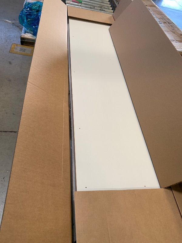 Photo 1 of Veken 63x27.6 Inch Large Electric Standing Desk, Heights Adjustable,Sit to Stand Up, Work Home Office Computer Table for Walking Pad, Gifts for Dad, Wooden Desktop Desks, White
