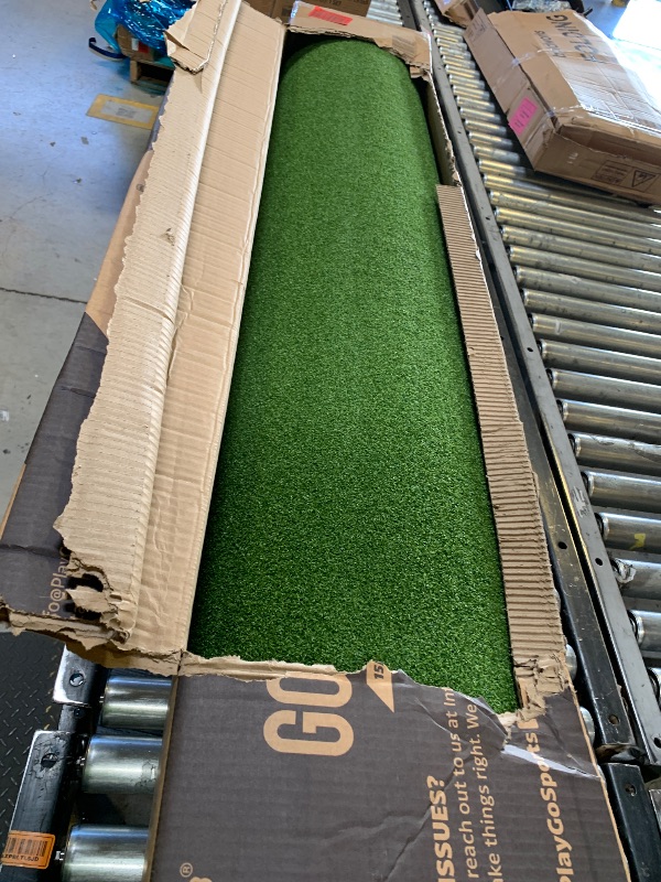 Photo 1 of GoSports Golf Hitting Mat - Elite 5 x 5 ft - 15 mm Artificial Turf Training Mat for Indoor/Outdoor Swing Practice, Includes 3 Rubber Tees