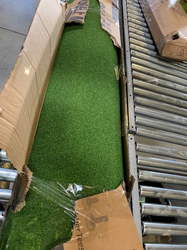 Photo 1 of GoSports Golf Hitting Mat - Elite 5 x 5 ft - 15 mm Artificial Turf Training Mat for Indoor/Outdoor Swing Practice, Includes 3 Rubber Tees