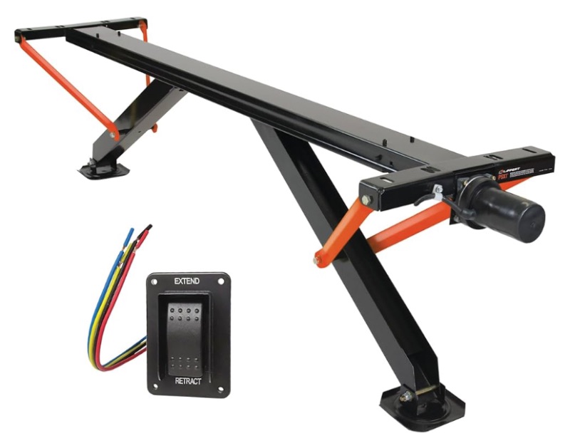 Photo 1 of Lippert PSX1 High-Speed RV Power Stabilizer Jack System with Black IP66 Waterproof Switch Kit, Automatic Adjustment, Powder-Coated Steel Frame, Up to 30" Extension - 2025012486
