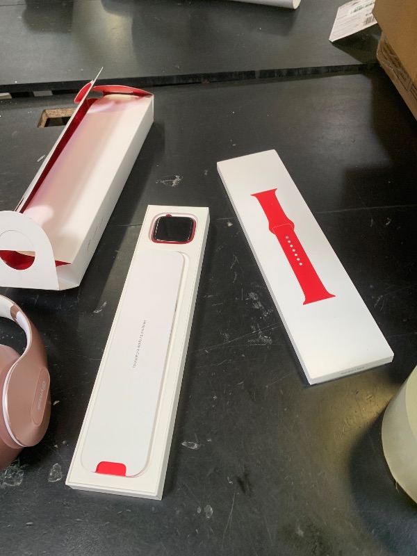 Photo 1 of Apple Watch Series 7 [GPS + Cellular 45mm] Smart watch w/ (PRODUCT)RED Aluminum Case with (PRODUCT)RED Sport Band. Fitness Tracker, Blood Oxygen & ECG Apps, Always-On Retina Display, Water Resistant